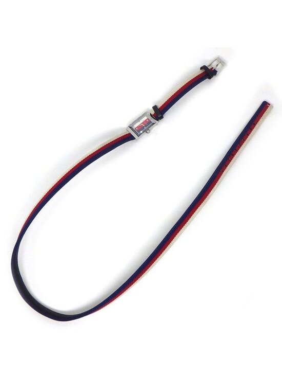 Gucci Watch Frame 147.5 Rectangular White Red Navy Dial Long main image 7